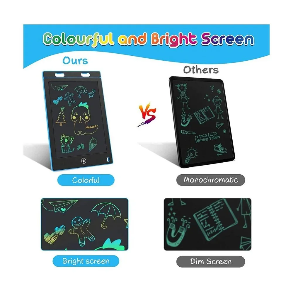 LCD Writing 11 inch Doodle Board Drawing Tablet Colorful LCD Writing Tablet